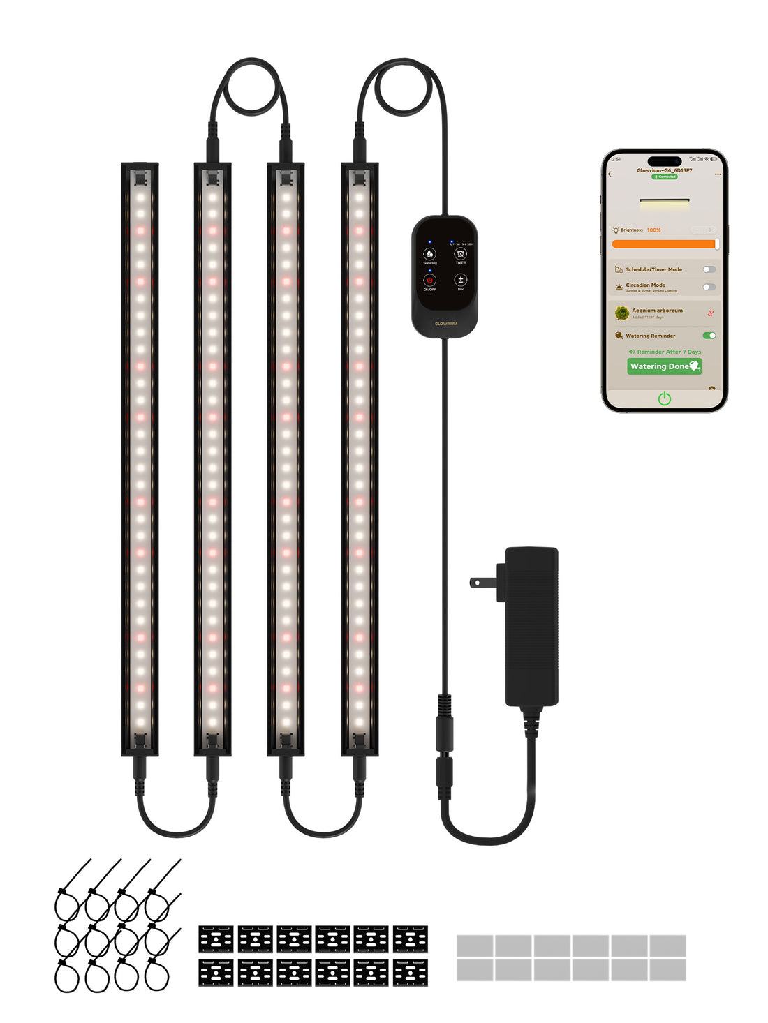 GLOWRIUM G6 | 48W Smart Full Spectrum LED Grow Light Strip