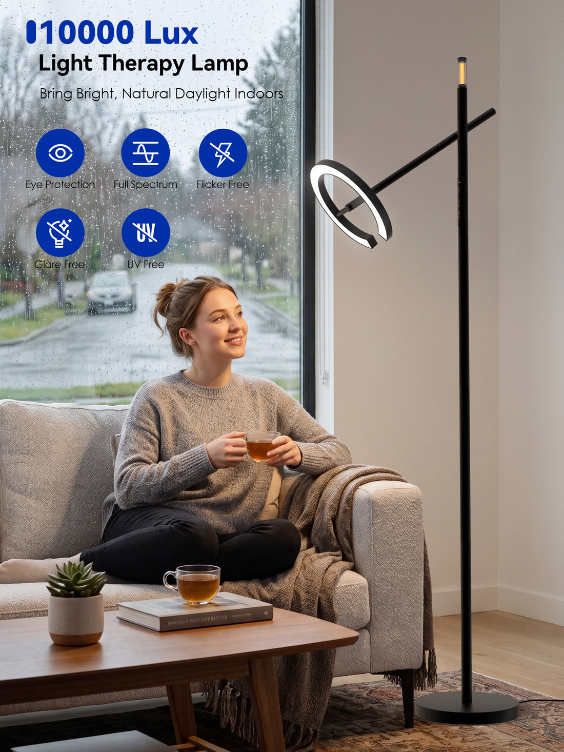 GLOWRIUM® H1 Smart Home Floor Lamp with APP Control & Stepless Dimmable