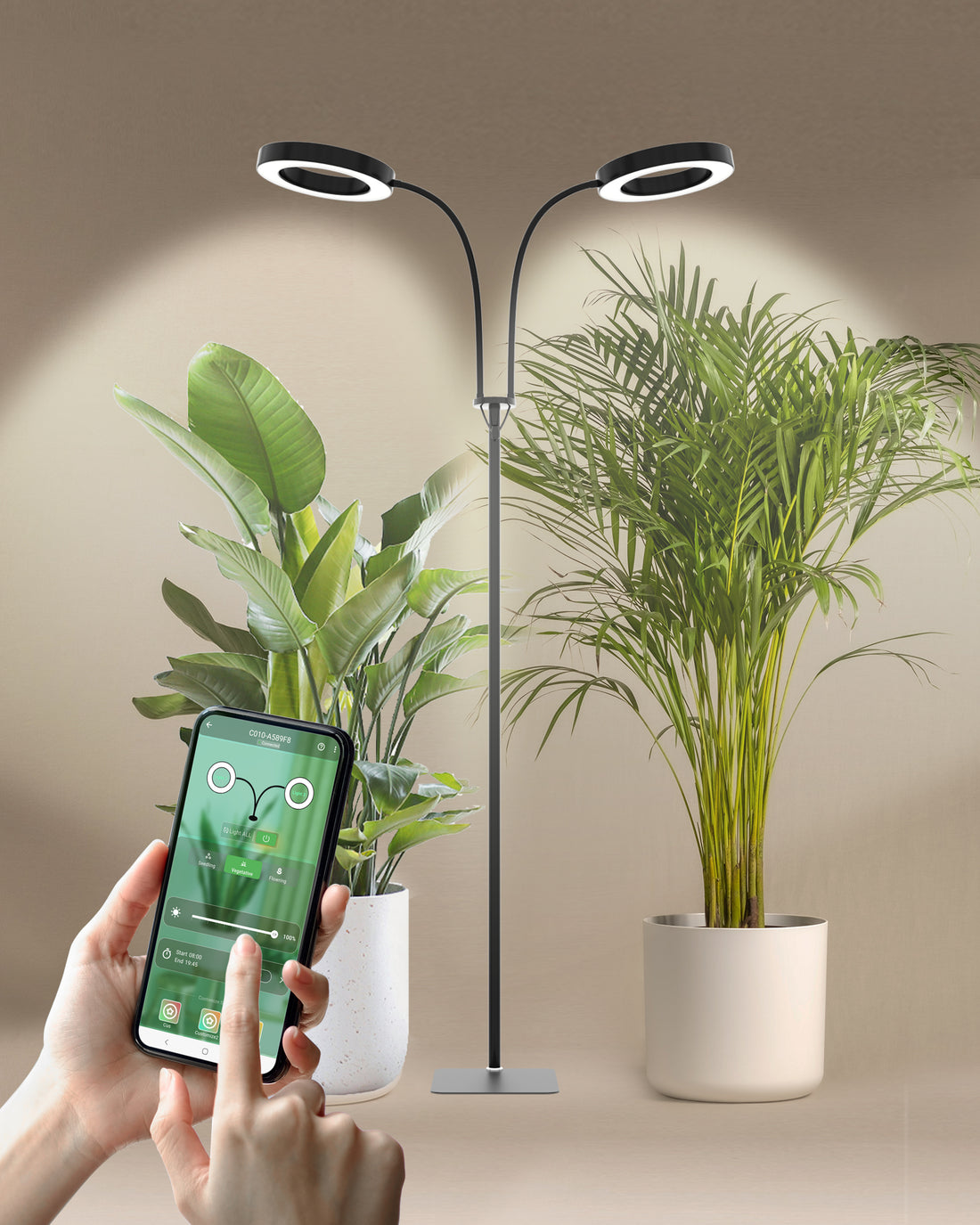 GLOWRIUM®Full Spectrum Indoor Plant Grow Light Bluetooth With 32.8 ft Control Distance-G2B