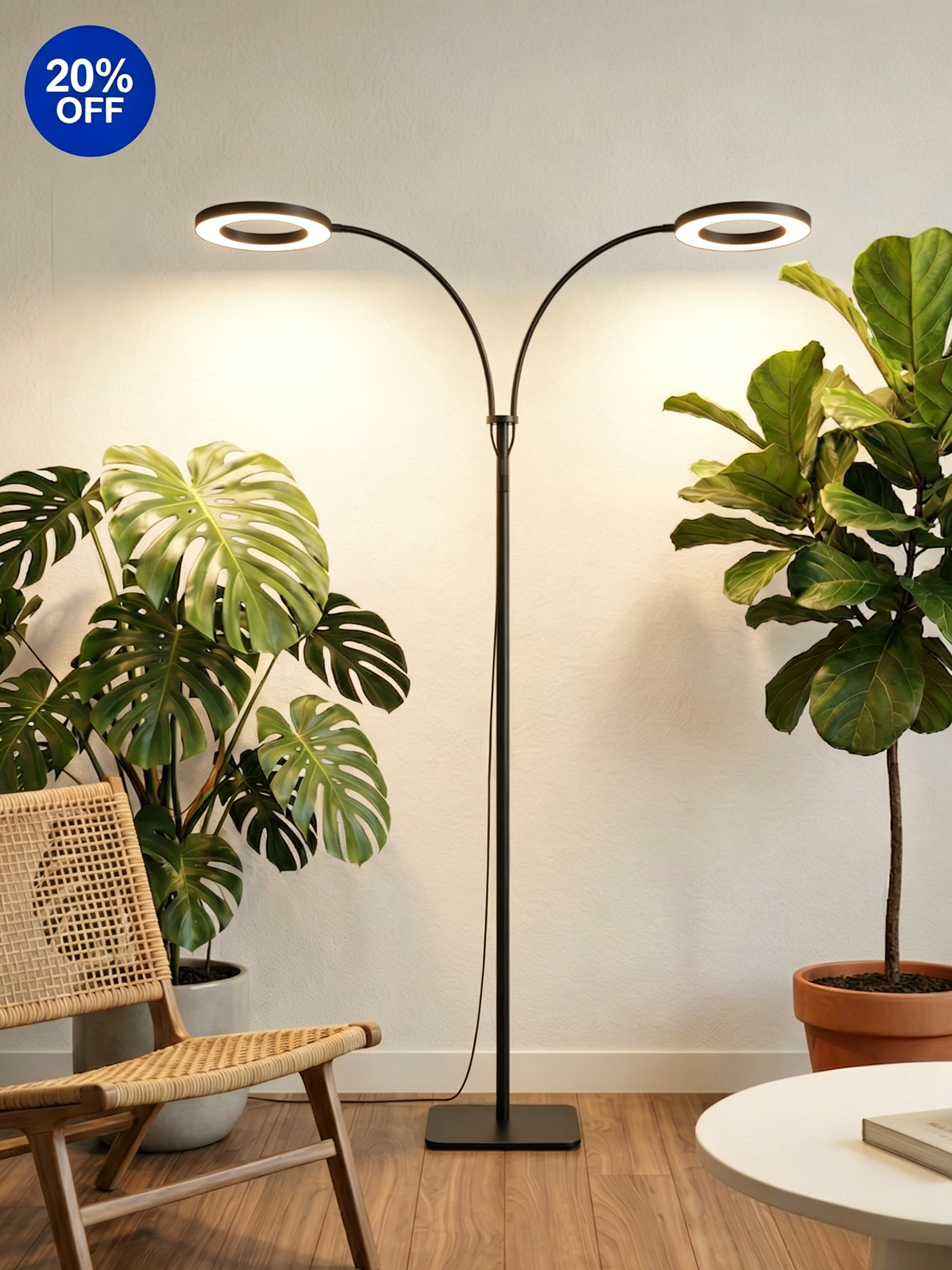 GLOWRIUM G2 | 36W LED Pflanzenlampe Vollspektrum, Standfuß