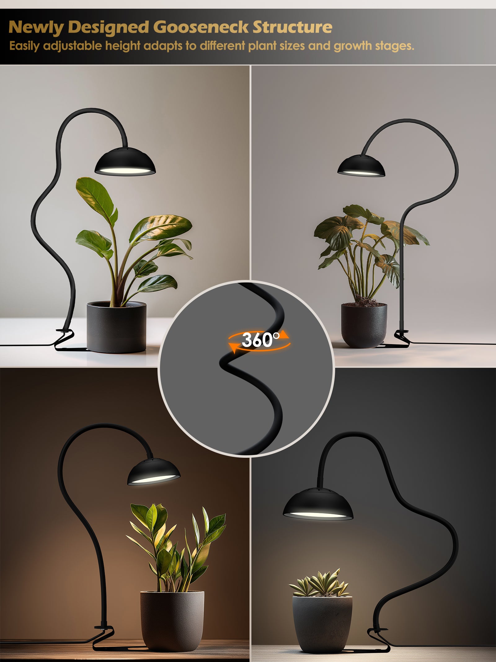 GLOWRIUM 10W Smart Grow Light – Full Spectrum LED for Indoor Plants-G8