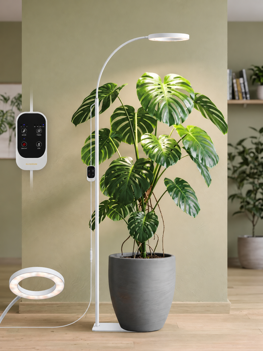 GLOWRIUM® G2 20W Pflanzenlampe Vollspektrum LED Bodenpflanzenleuchte für Zimmerpflanzen