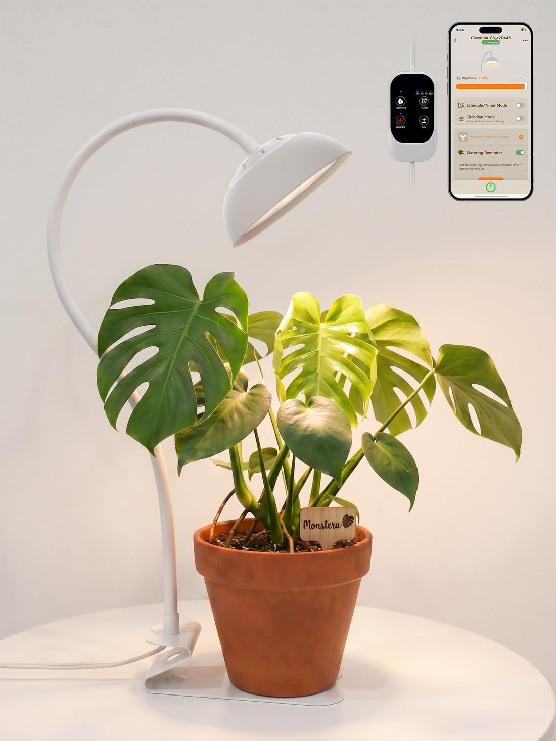 GLOWRIUM 10W Smart Grow Light – Full Spectrum LED for Indoor Plants-G8