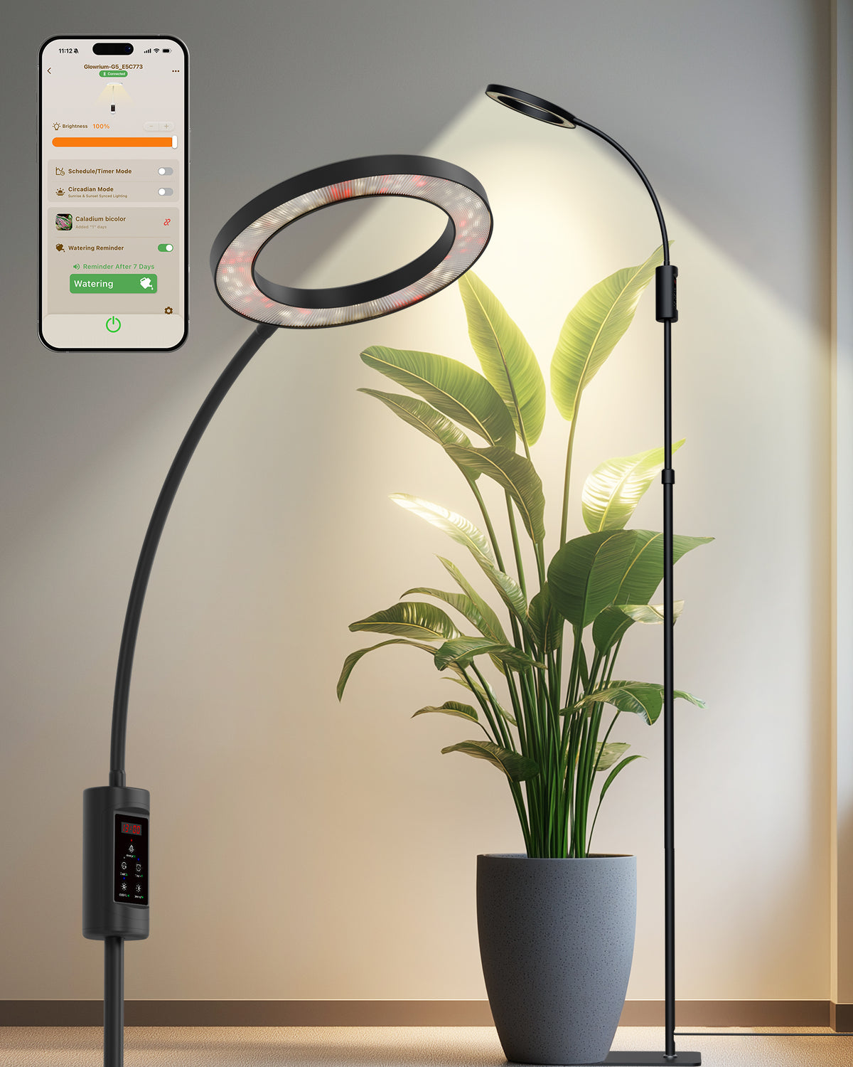 GLOWRIUM G5 | 48W Smart Full Spectrum LED Floor Grow Light