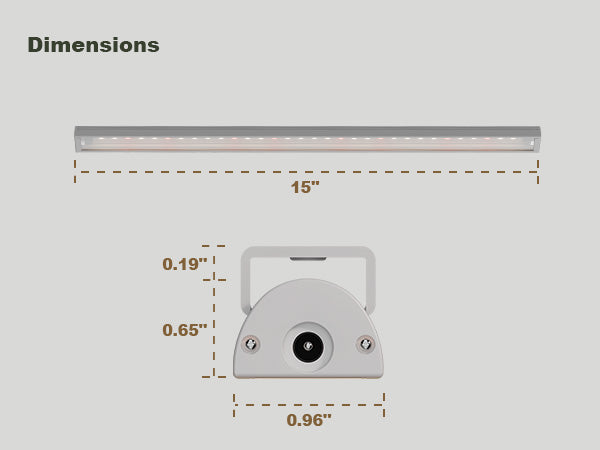 GLOWRIUM G6 LED grow light bar profile size and mounting dimensions