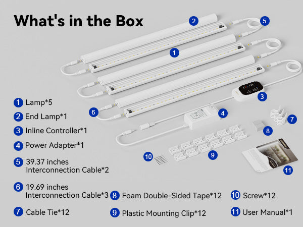 Complete kit package details and accessories list of GLOWRIUM G6 smart plant light