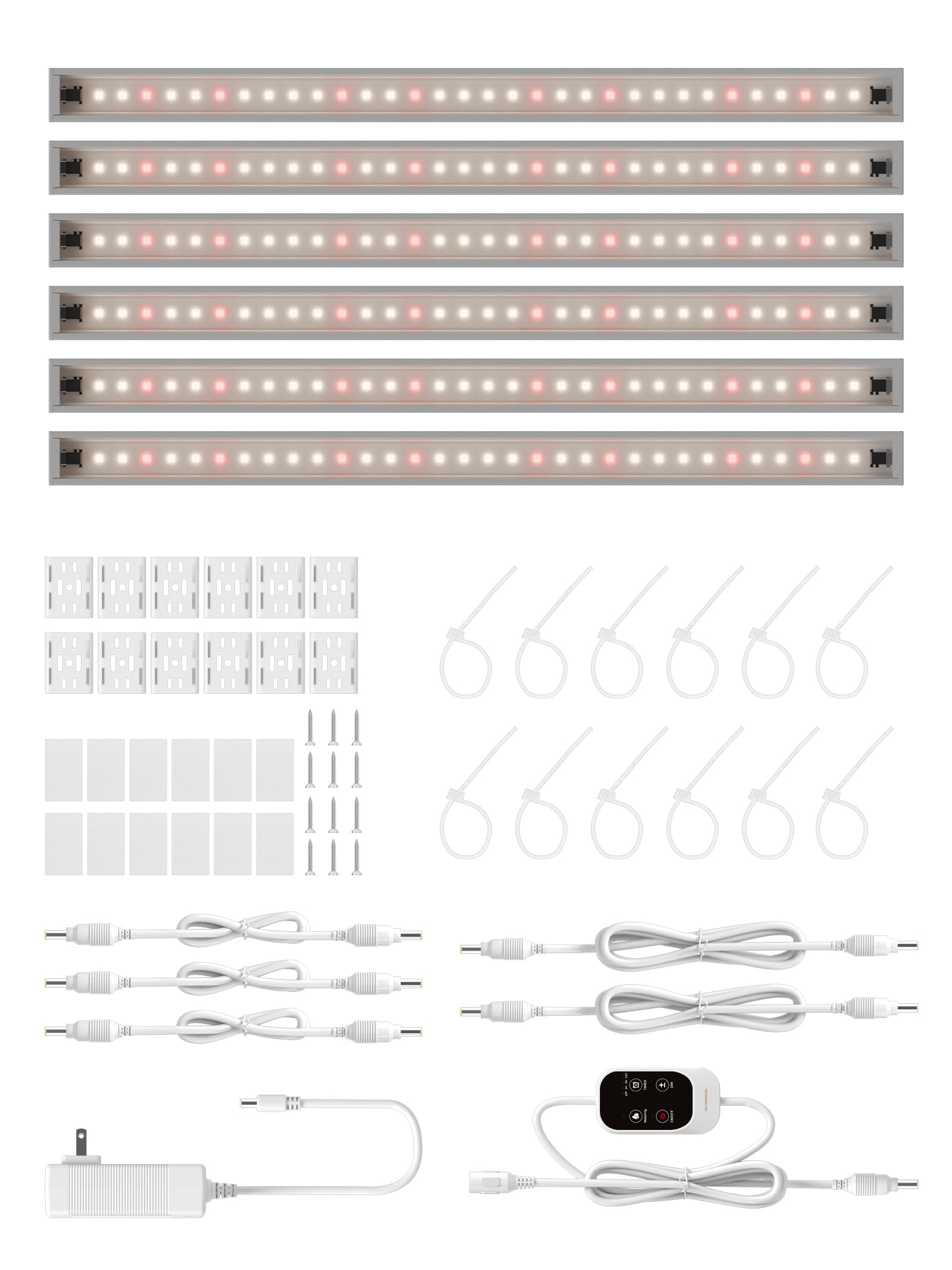 GLOWRIUM Smart LED Grow Light for Indoor Plants - Full Spectrum, Auto Timer, Stepless Dimming, Modular, Plug & Play-G6