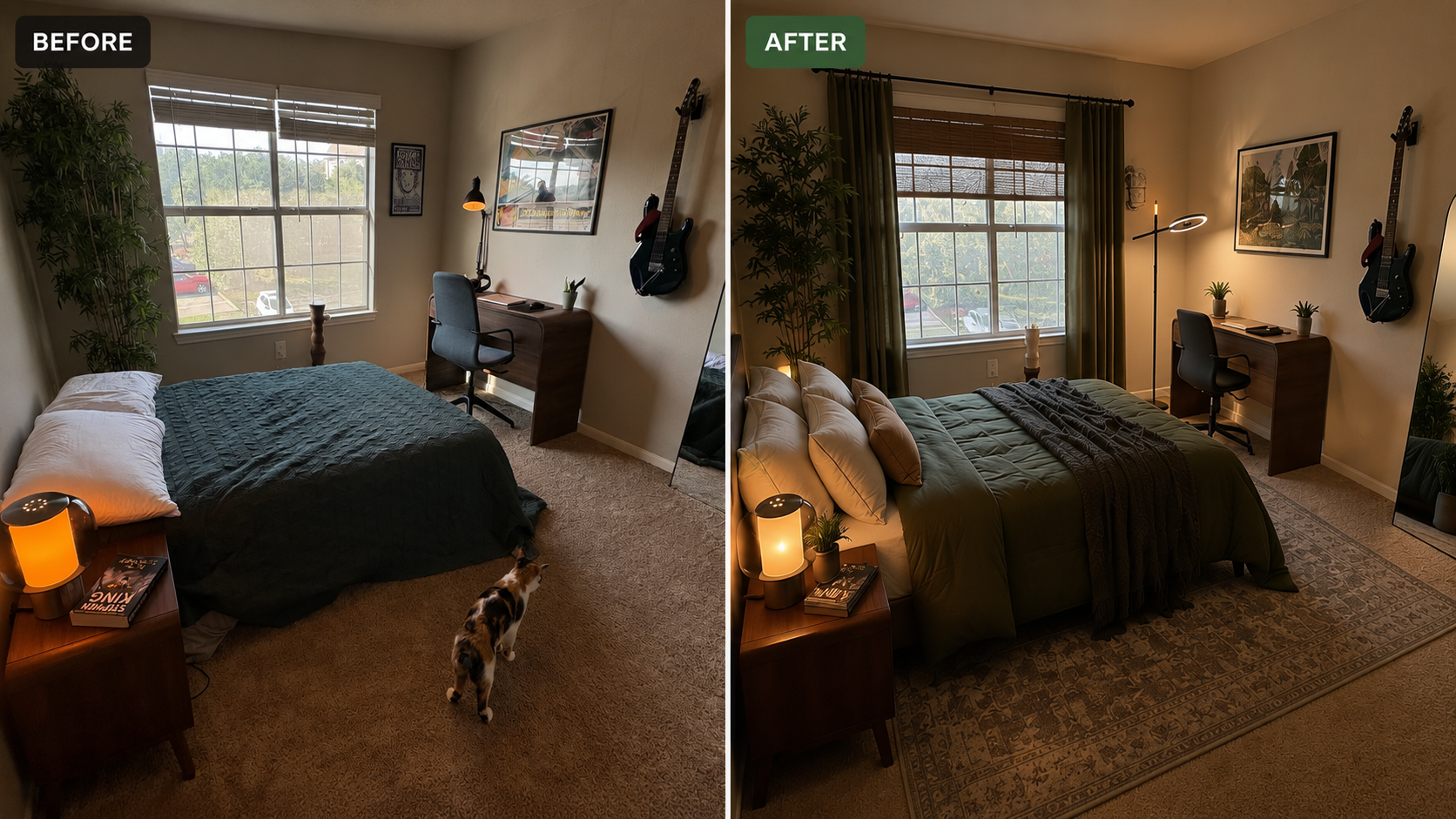 First Apartment Bedroom Ideas After College: Create a Cozy Space With Lighting & Plants