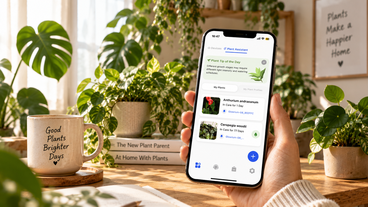 Meet the New Glowrium APP: A Smarter Way to Understand, Light, and Care for Your Plants