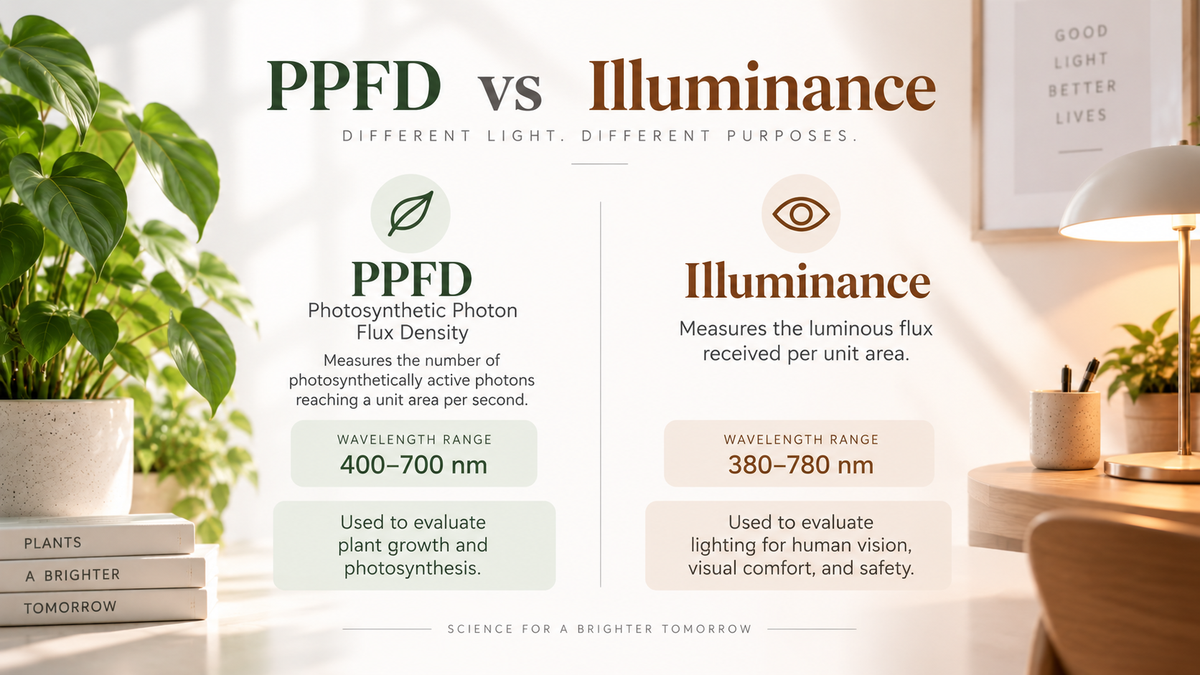 PPFD vs. Illuminance: A Detailed Comparison