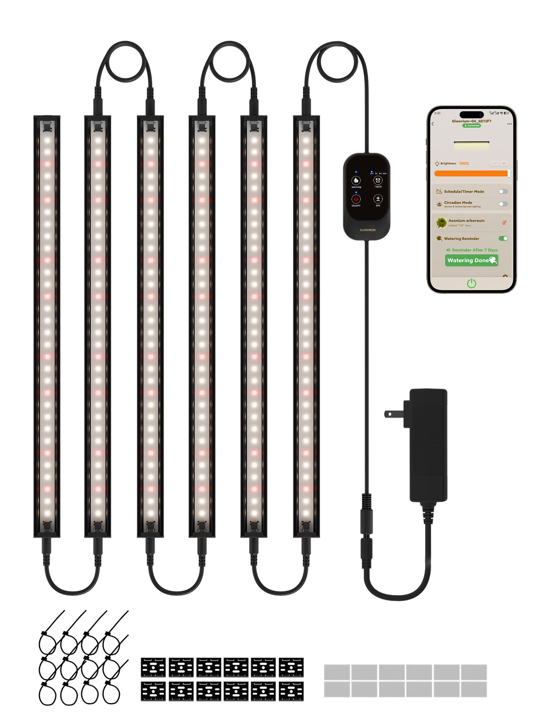 GLOWRIUM G6 | 48W Intelligente LED-Pflanzenzuchtleiste mit vollem Spektrum
