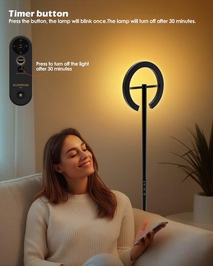 GLOWRIUM-H3B Floor Lamp with Remote 2700K-6500K for Living Room Bedroom Office