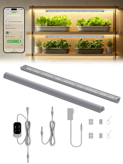 Smart LED Grow Light for Indoor Plants-G6 Full Spectrum 3500K, Auto Timer, Stepless Dimming, Modular, Plug &amp; Play