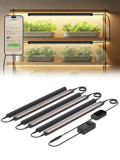 Smart LED Grow Light for Indoor Plants-G6 Full Spectrum 3500K, Auto Timer, Stepless Dimming, Modular, Plug &amp; Play