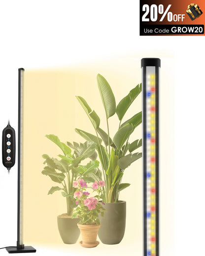 Full Spectrum Plant Grow Lights (60 in)36W Hanging and Standing Auto-Timer Wide Area Coverage in Indoor Plants-G3