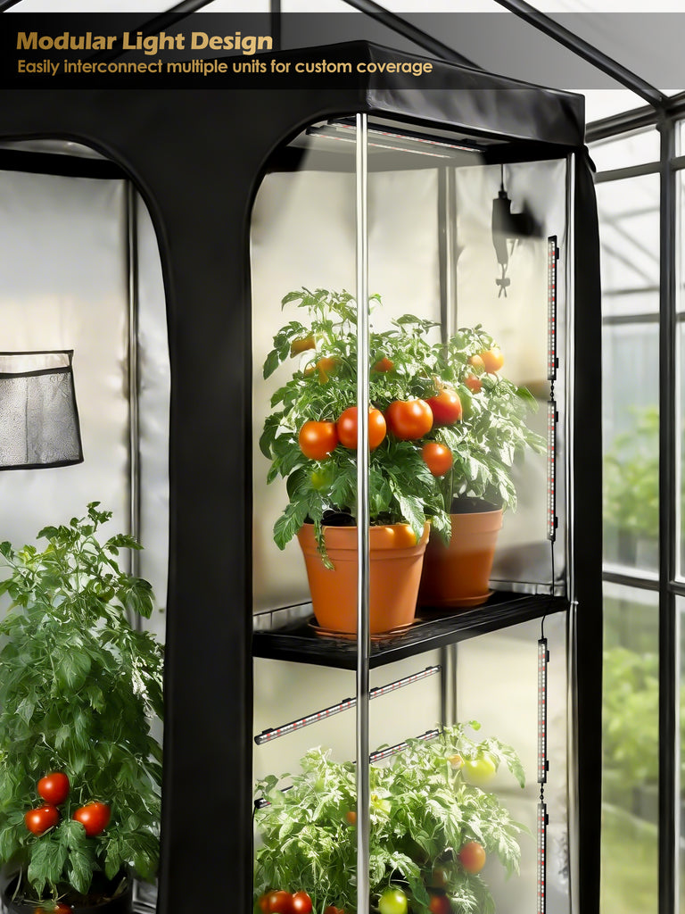 GLOWRIUM® G6 Smart LED Grow Light for Indoor Plants - Full Spectrum, Auto Timer, Stepless Dimming, Modular, Plug & Play