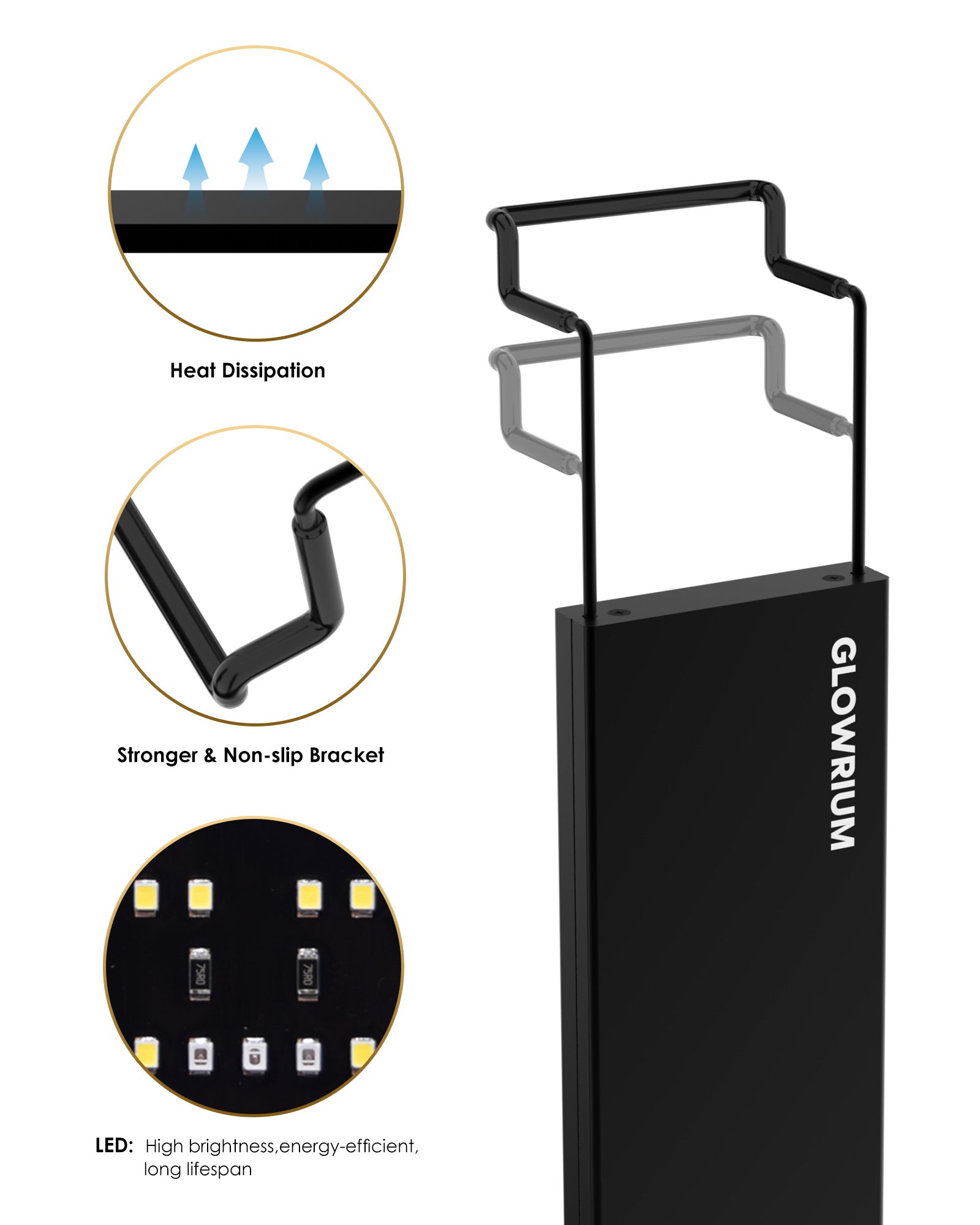 GLOWRIUM®Full Spectrum Aquarium Plant LED light-A3