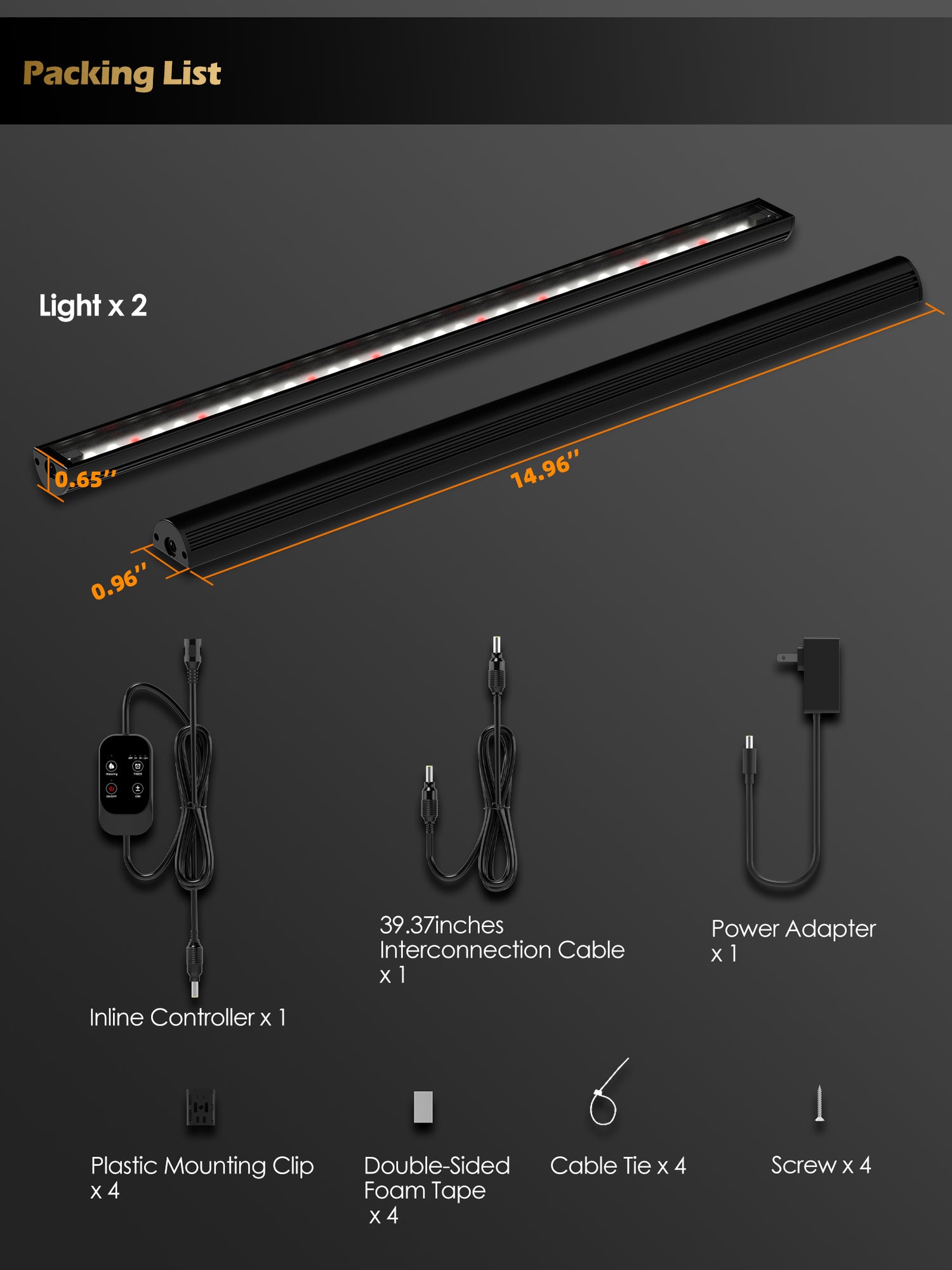 Smart LED Grow Light for Indoor Plants-G6 Full Spectrum 3500K, Auto Timer, Stepless Dimming, Modular, Plug &amp; Play