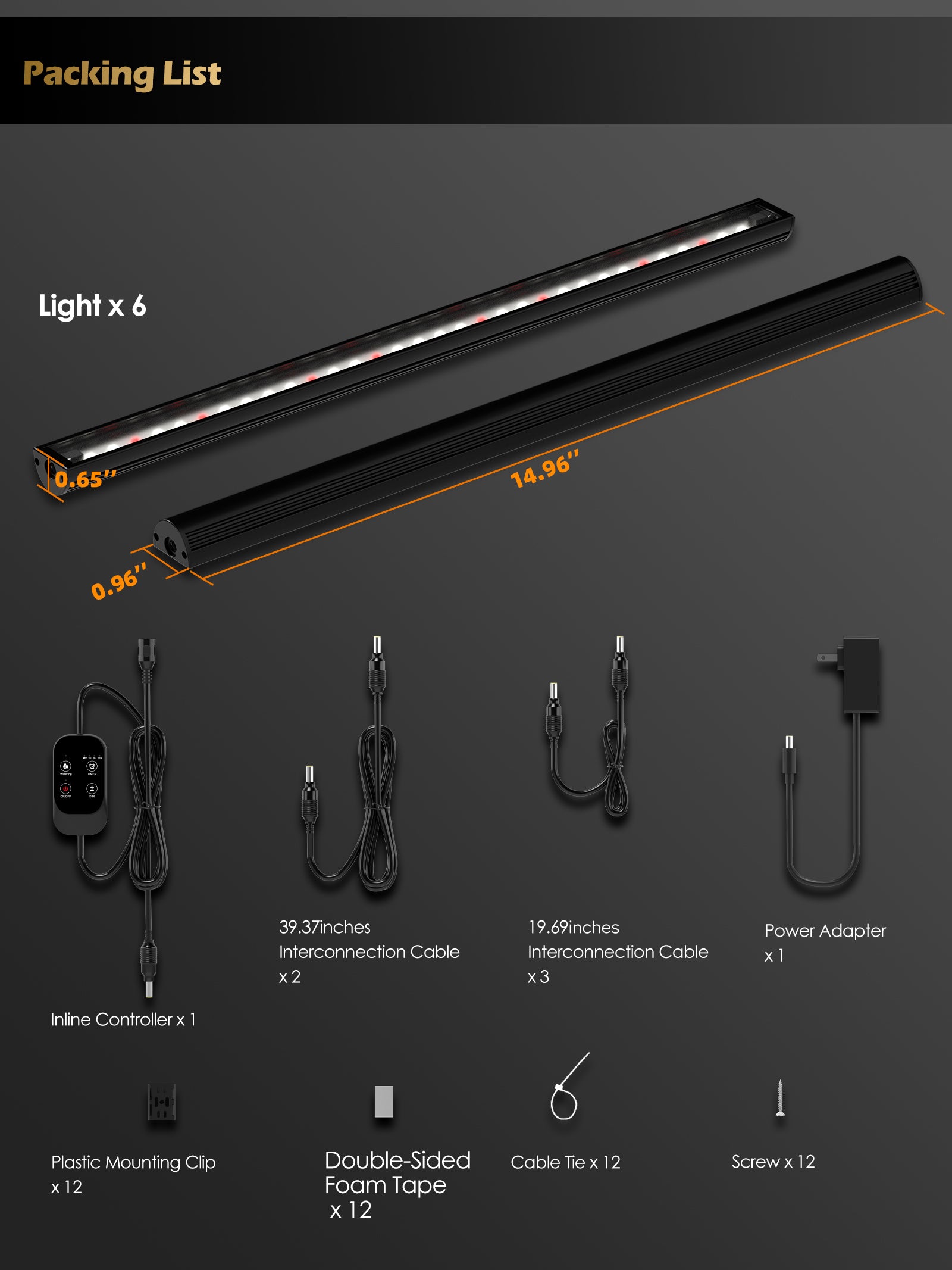 GLOWRIUM Smart LED Grow Light for Indoor Plants - Full Spectrum, Auto Timer, Stepless Dimming, Modular, Plug &amp; Play-G6