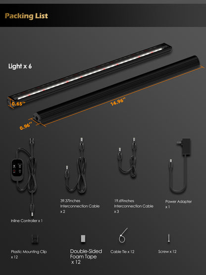 GLOWRIUM Smart LED Grow Light for Indoor Plants - Full Spectrum, Auto Timer, Stepless Dimming, Modular, Plug &amp; Play-G6