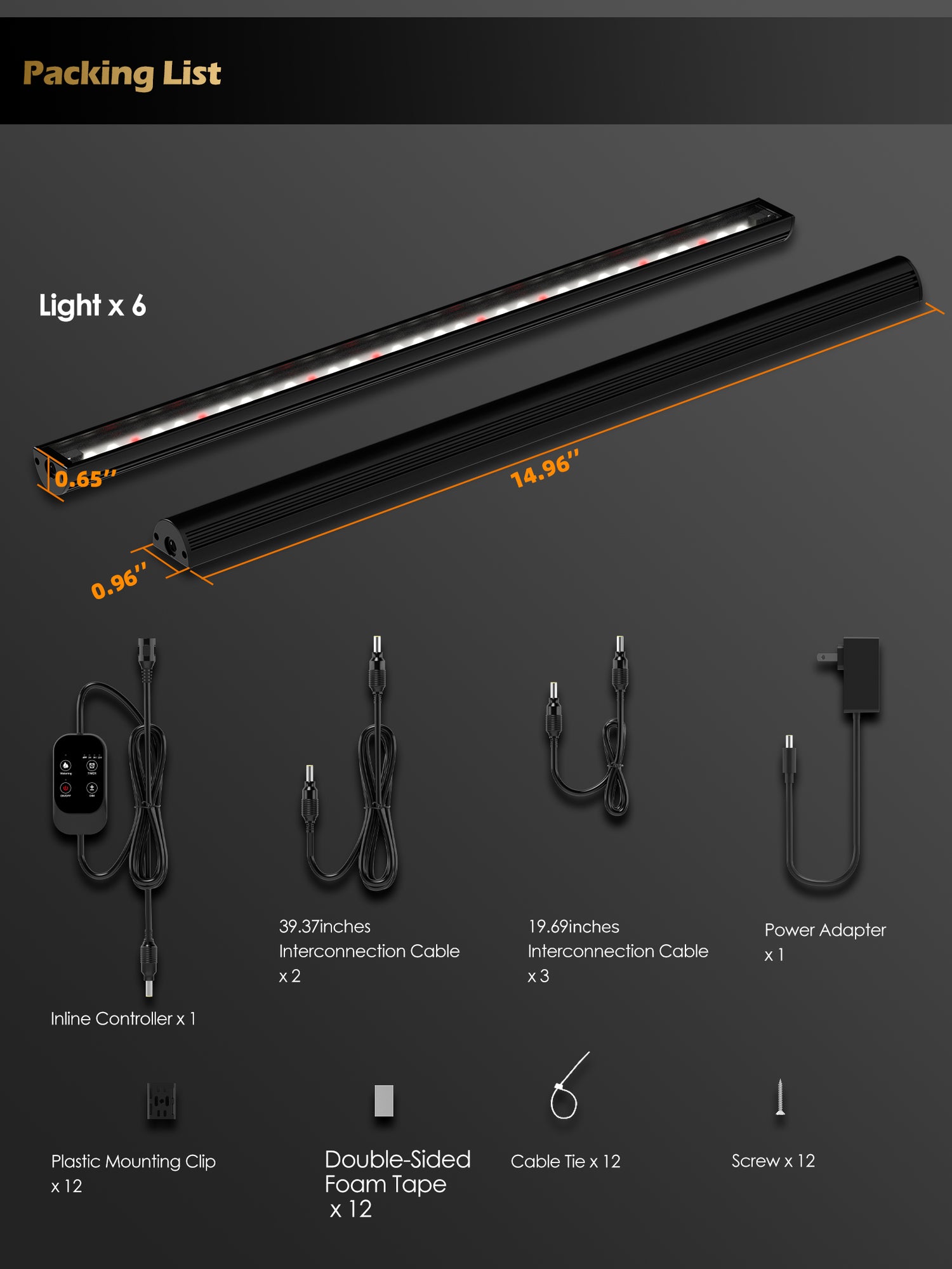 Smart LED Grow Light for Indoor Plants-G6 Full Spectrum 3500K, Auto Timer, Stepless Dimming, Modular, Plug &amp; Play