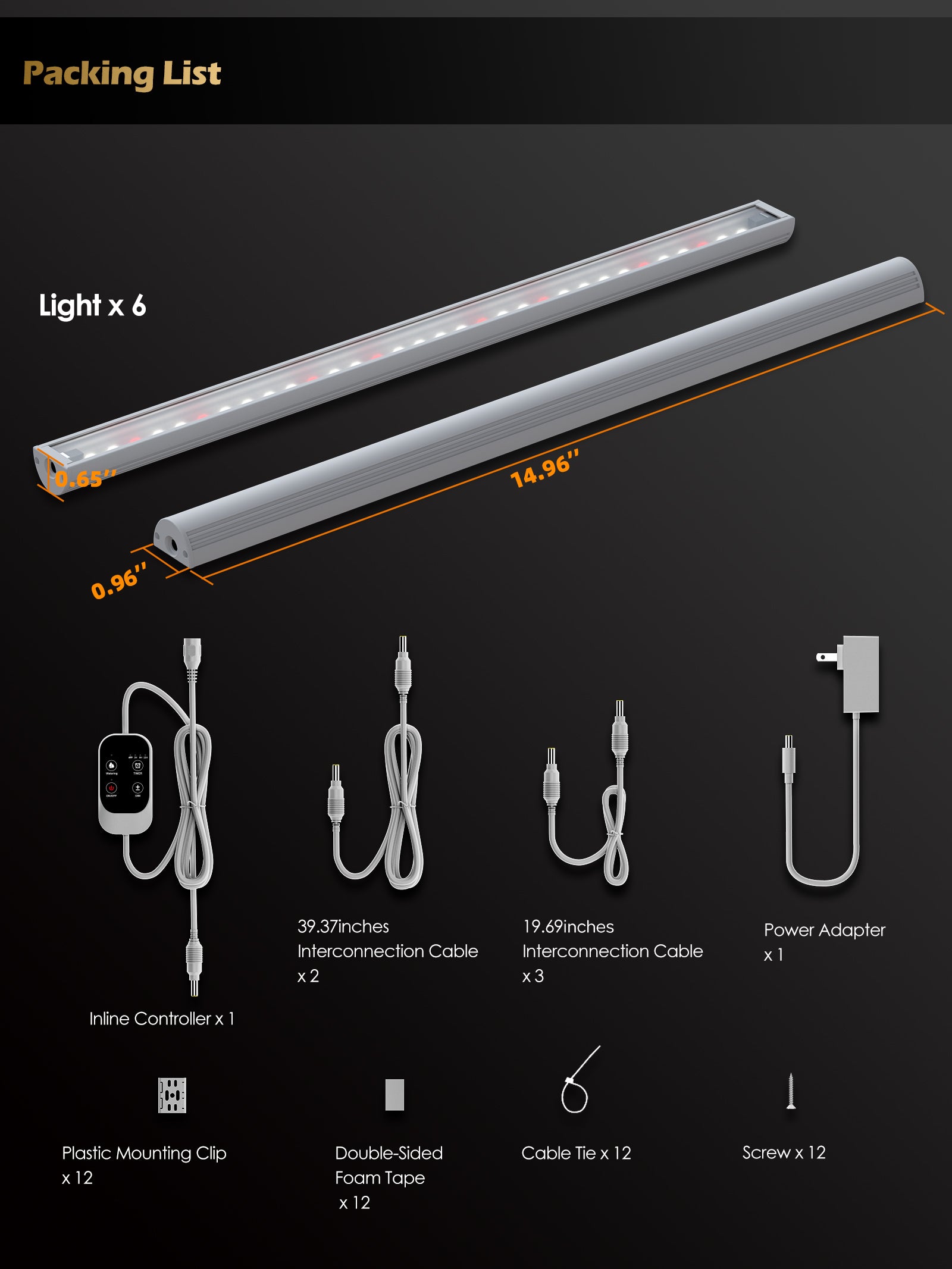 Smart LED Grow Light for Indoor Plants-G6 Full Spectrum 3500K, Auto Timer, Stepless Dimming, Modular, Plug &amp; Play