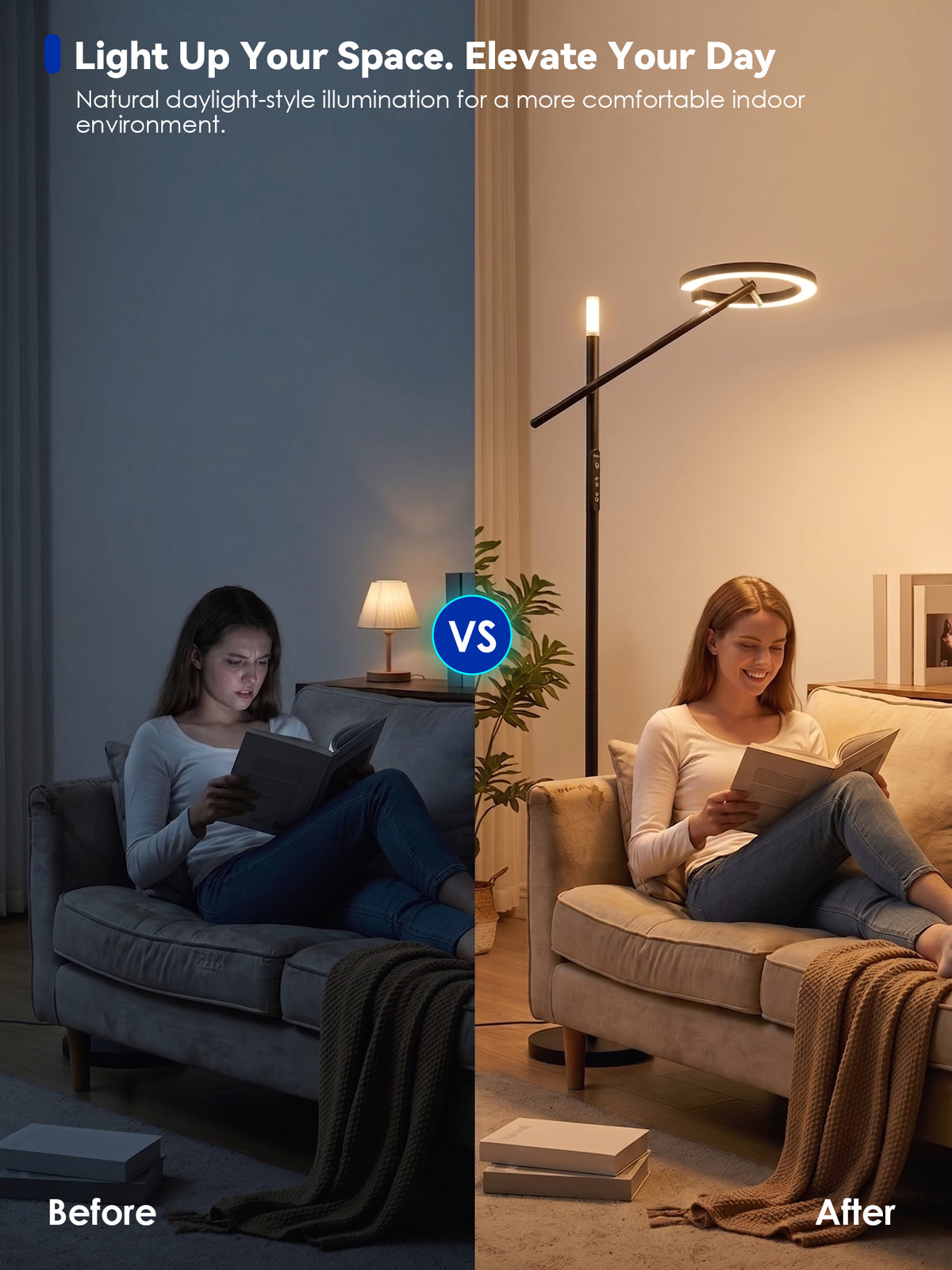GLOWRIUM® H1 Smart Home Floor Lamp with APP Control &amp; Stepless Dimmable