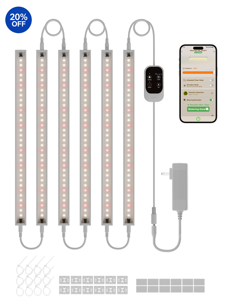 GLOWRIUM G6 | 48W Intelligente LED-Pflanzenzuchtleiste mit vollem Spektrum