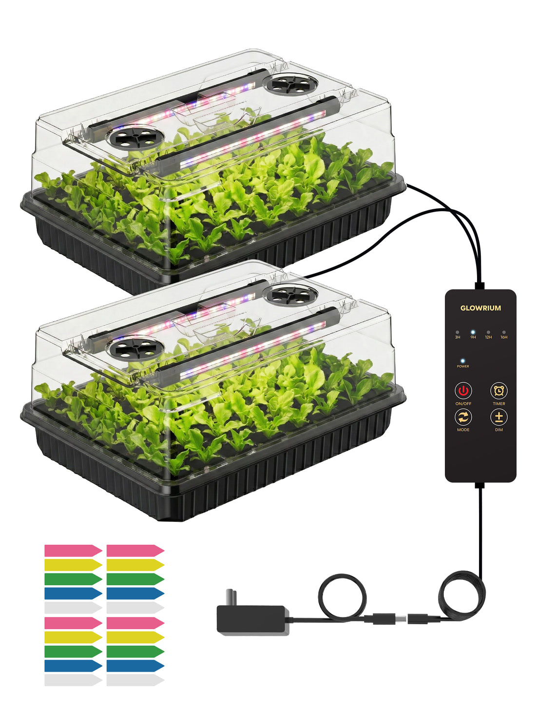 GLOWRIUM G9 | Seed Starter Kit with 30W Grow Lights