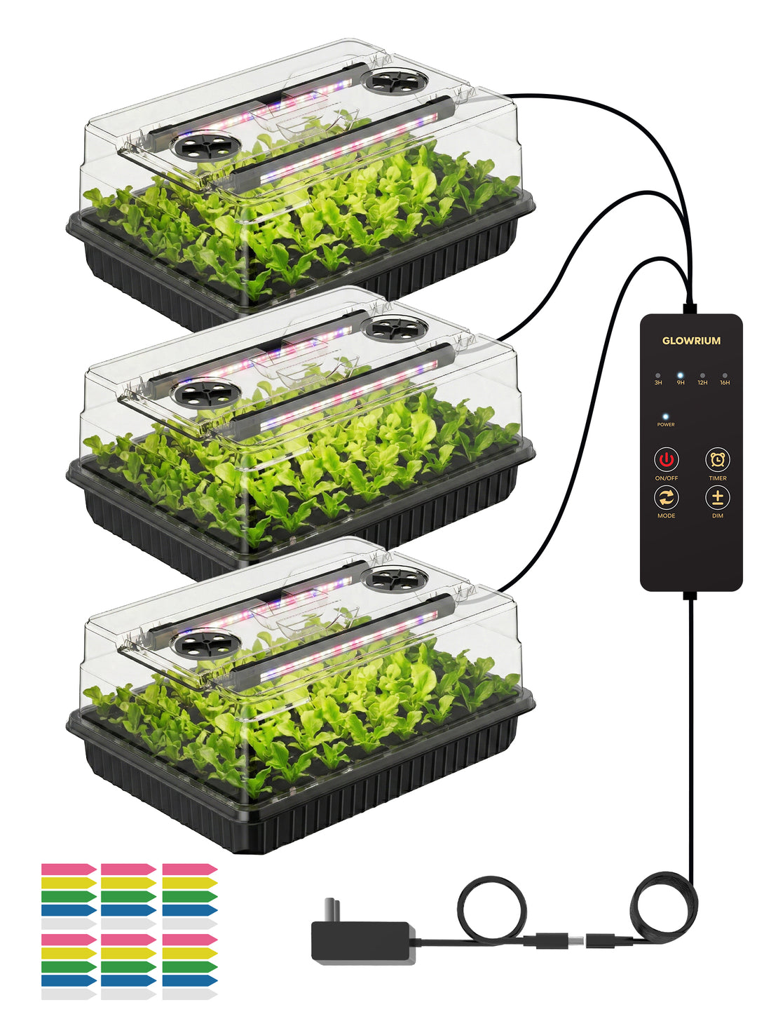 GLOWRIUM G9 | Seed Starter Kit with 30W Grow Lights