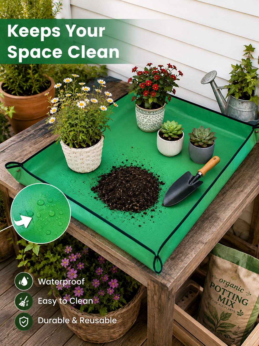 GLOWRIUM Repotting Mat – A Cleaner, Easier Way to Care for Your Plants