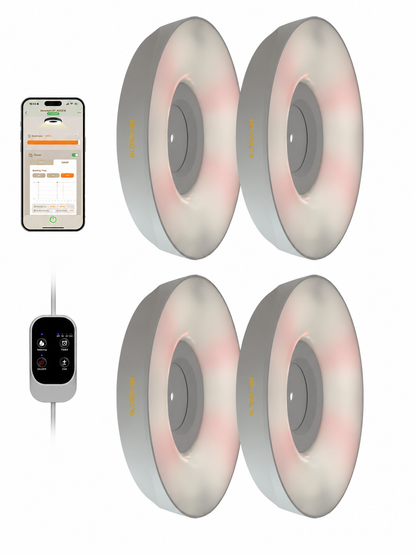 GLOWRIUM® G7 Smart LED Grow Light for Indoor Plants - Full Spectrum, Auto Timer, Stepless Dimming, Watering Reminder, Modular Design, Plant Assistant