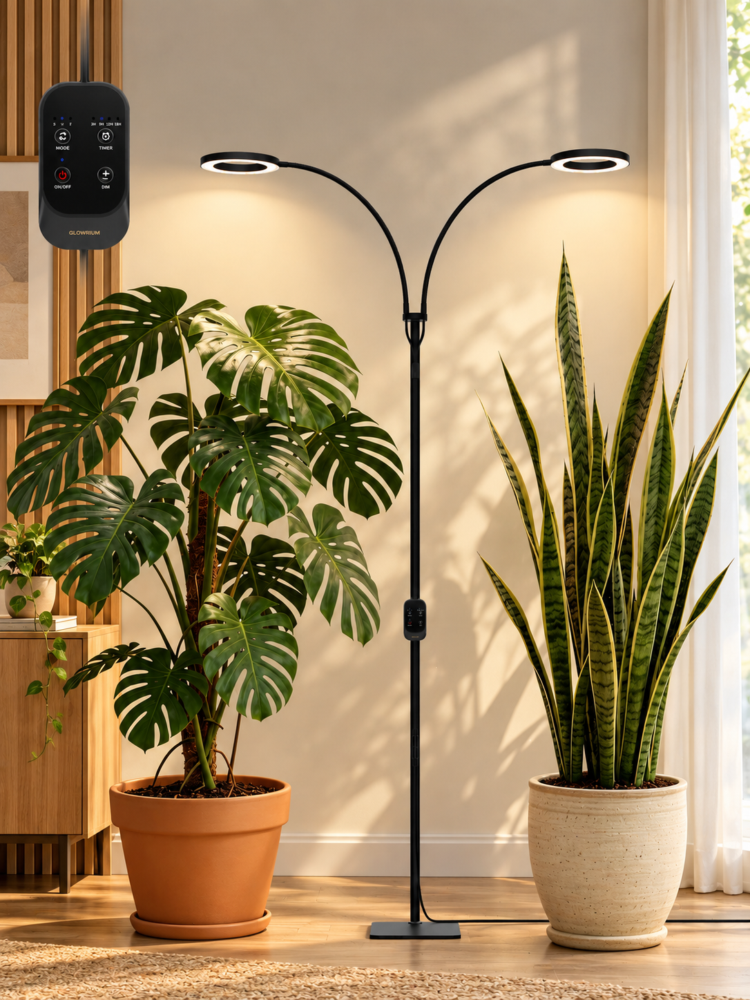 GLOWRIUM® G2 36W Pflanzenlampe Vollspektrum LED Pflanzenleuchte für Zimmerpflanzen