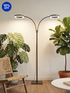 GLOWRIUM G2 Dual head 36W black LED floor grow light with for large indoor plants