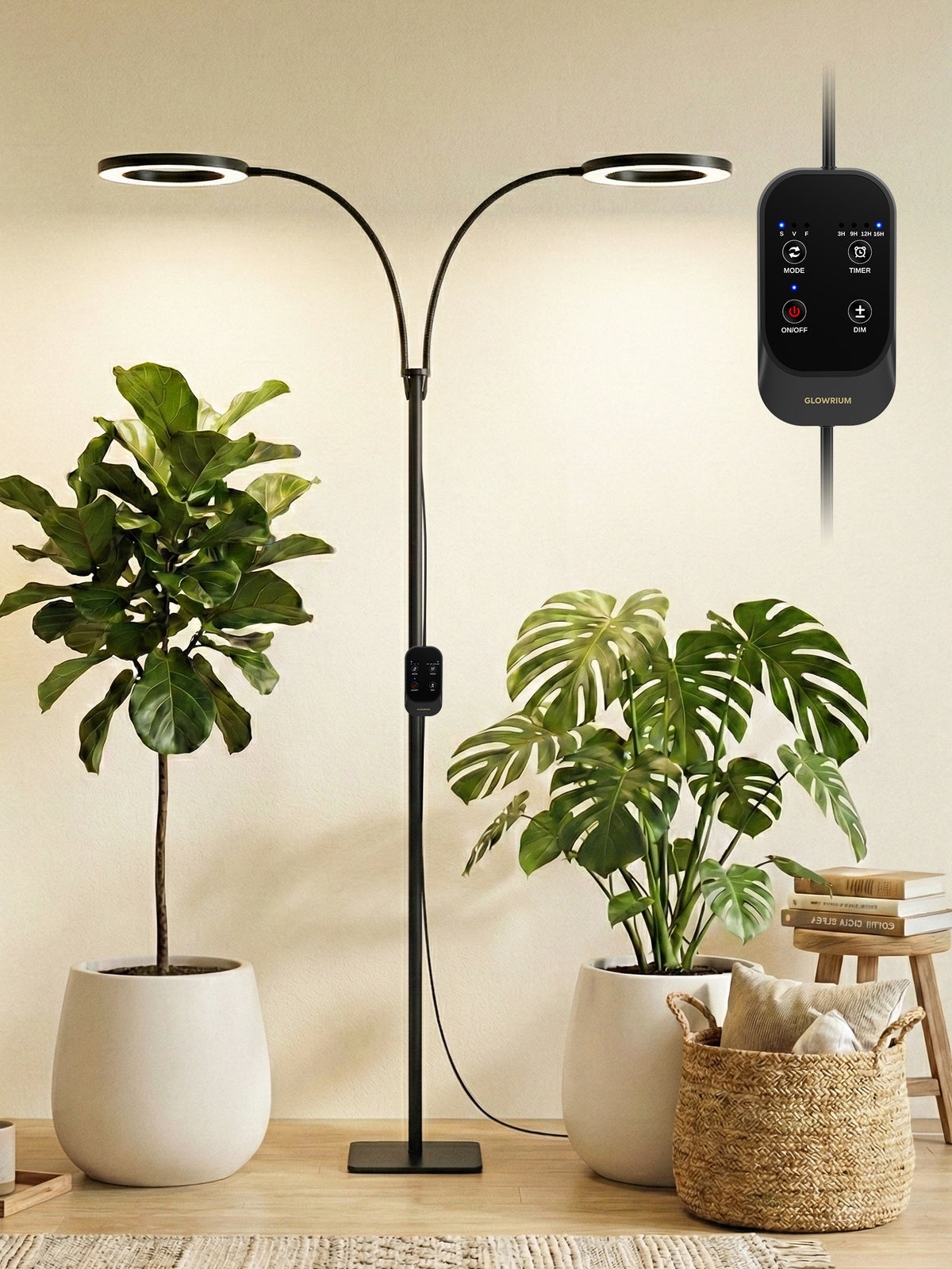 GLOWRIUM G2 Pro | 48W (70.9") Full Spectrum LED Floor Grow Light