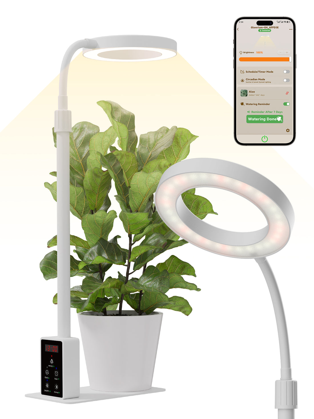 GLOWRIUM G4 | 12W Smart Full Spectrum LED Desktop Grow Light