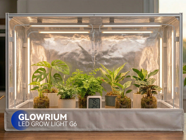 How to install GLOWRIUM G6 LED light strips inside a DIY IKEA plant cabinet greenhouse