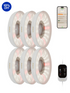 Glowrium G7 48W white 6-pack smart full spectrum LED puck grow light for indoor plant shelf