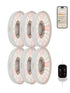 GLOWRIUM G7 Smart Full Spectrum LED Puck Grow Light White 6-pack