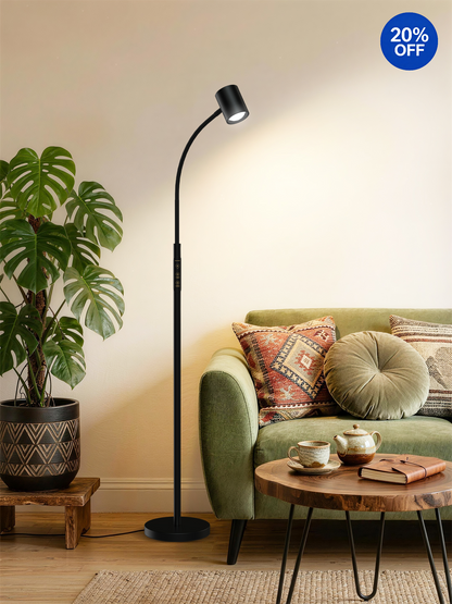 GLOWRIUM® H2B 12W 62" LED-Lese-Stehleuchte für Wohnzimmer, Schlafzimmer &amp; Büro