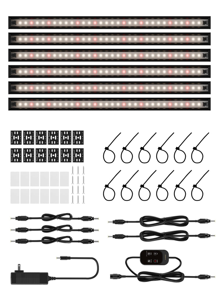 GLOWRIUM® G6 Smart LED Grow Light for Indoor Plants - Full Spectrum, Auto Timer, Stepless Dimming, Modular, Plug & Play