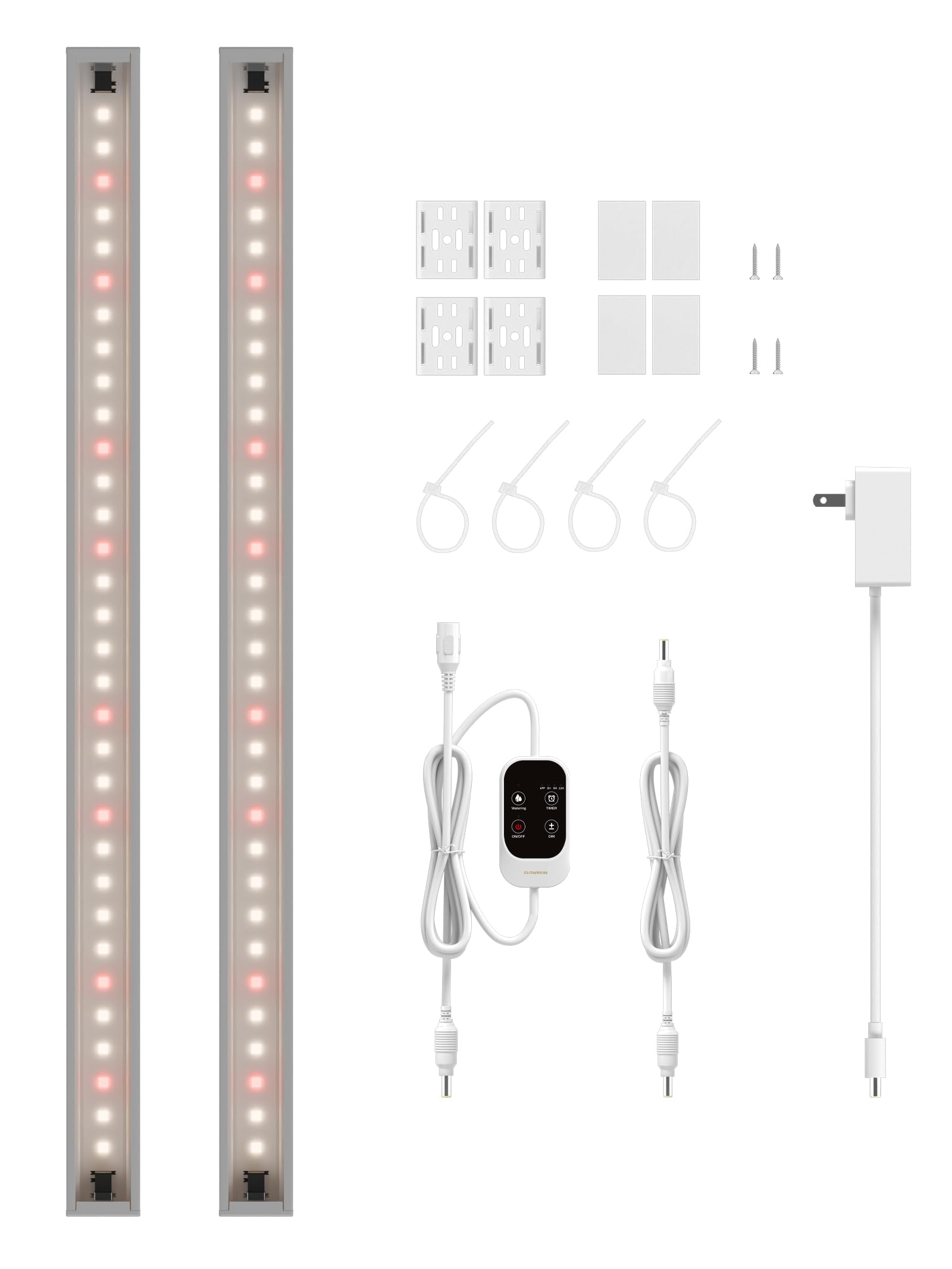 GLOWRIUM Smart LED Grow Light for Indoor Plants - Full Spectrum, Auto Timer, Stepless Dimming, Modular, Plug &amp; Play-G6