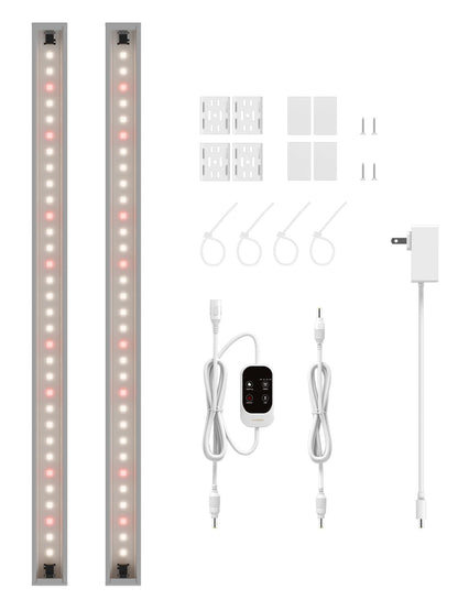 GLOWRIUM Smart LED Grow Light for Indoor Plants - Full Spectrum, Auto Timer, Stepless Dimming, Modular, Plug &amp; Play-G6