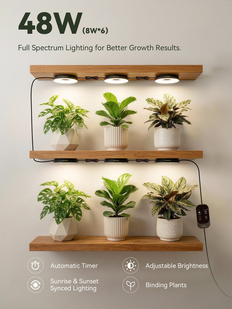 GLOWRIUM G7 | 48W Smart Full Spectrum LED Puck Grow Light
