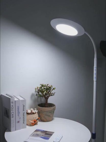 GLOWRIUM Light Therapy Floor Lamp H6 – 48,000 Lux UV-Free Full Spectrum Sunlight Lamp with Remote &amp; Touch Control